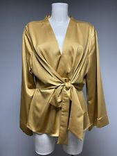 Ex River Island Ladies Satin Kimono style tie front blouse 6 10 16 18