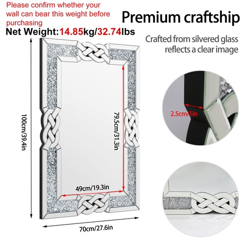 Silver sparkle wall mounted - silver,