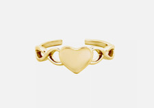 Toe Ring 9ct Gold Heart 9ct