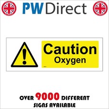 WS871 CAUTION OXYGEN SIGN