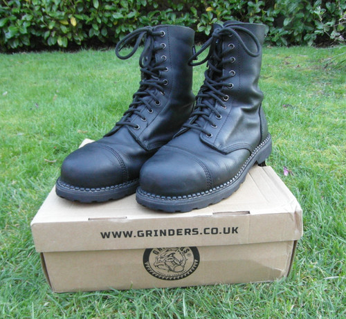Grinders black leather high - black,