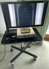 24” Optelec Clear View C vision magnifier with stand. 