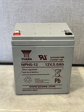 1x YUASA NPH5-12, 12V 5AH LEAD Acid RECHARGEABLE BATTERY ( One Battery )