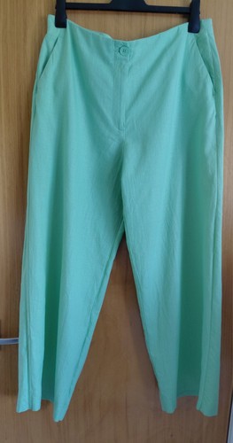 Mint green linen wide leg - mint,