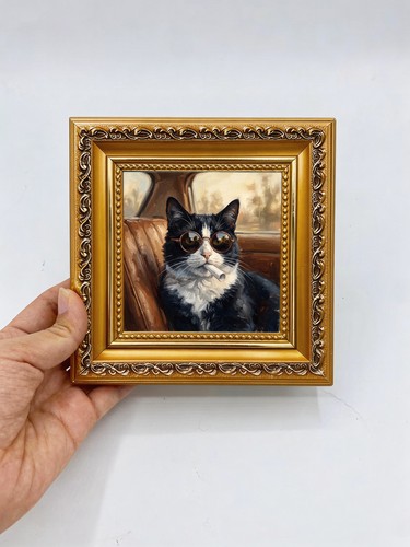 Vintage tuxedo cat - vintage,