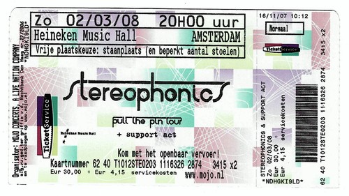 Stereophonics 08 amsterdam - 2/3/08,