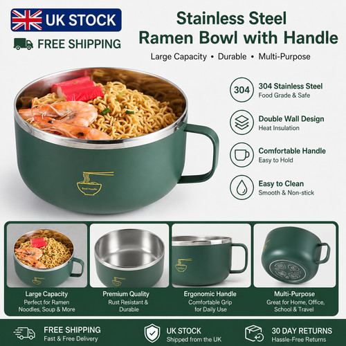 Stainless steel ramen bowl - steel,