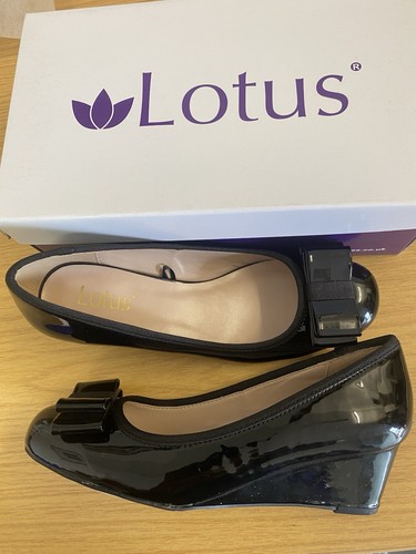 Ladies lotus black - black, patent