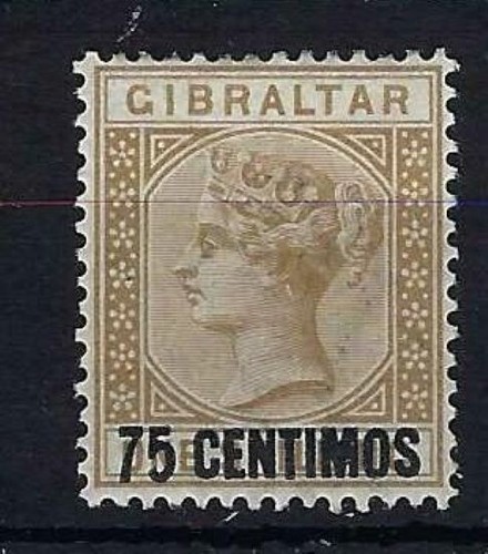 Gibraltar sg21a 1889 - gibraltar, 75c