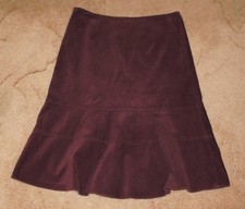M&S Ladies' Bordeaux/Purple Skirt, Size 10, Length 27in