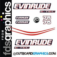 Evinrude 75hp ETEC / E-TEC outboard engine decals/sticker kit
