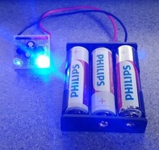 PCB Flasher Blue LED Battery