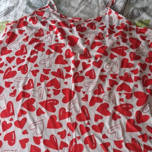 Women white red heart - heart, print
