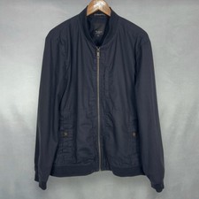 Ted Baker Cotton Poly Blend Plain Full Zip Bomber Jacket Mens 7 3XL XXXL