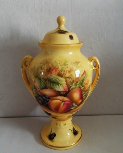 Aynsley orchard gold lidded - orchard,