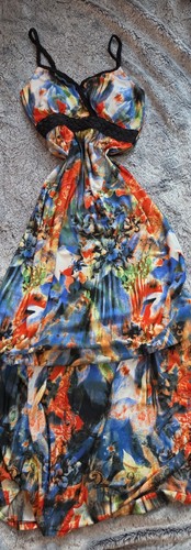 Ladies colourful maxi dress - maxi,