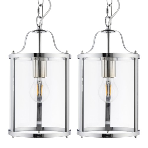 Set modern chrome lantern - of, 2