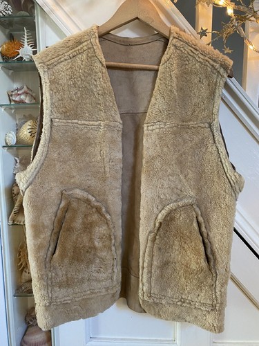 100 real sheepskin gilet - real,
