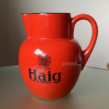 Vintage Haig Scotch Whiskey Pub Water Pitcher, Red, 16cm Tall, Carlton Ware