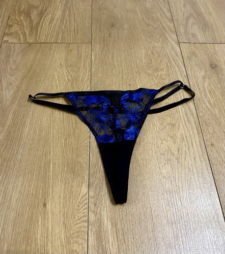 Black blue lace burlesque - black,