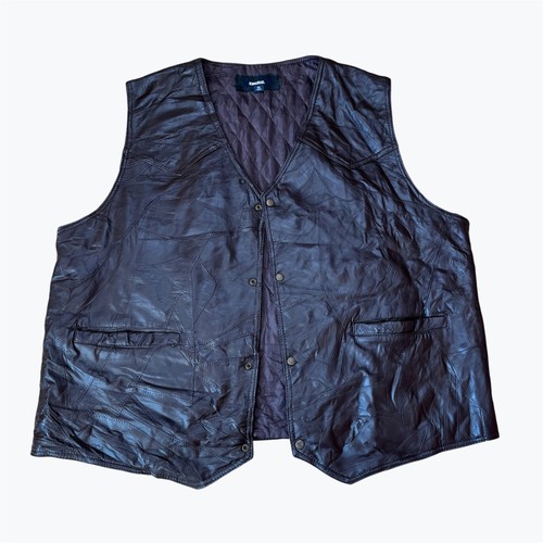Kingsize mens leather vest - mens,