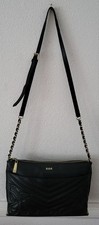 Biba Vintage Black Leather Shoulder Bag 30 cm x 21 cm x 6 cm