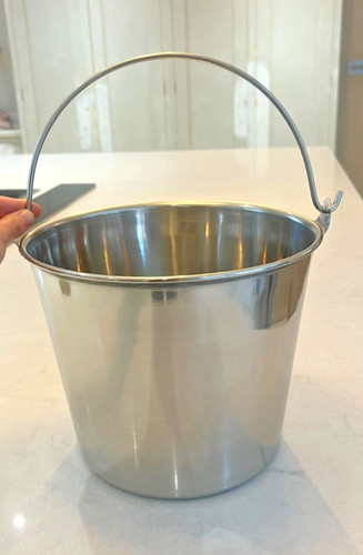 Stainless steel bucket - stainless,