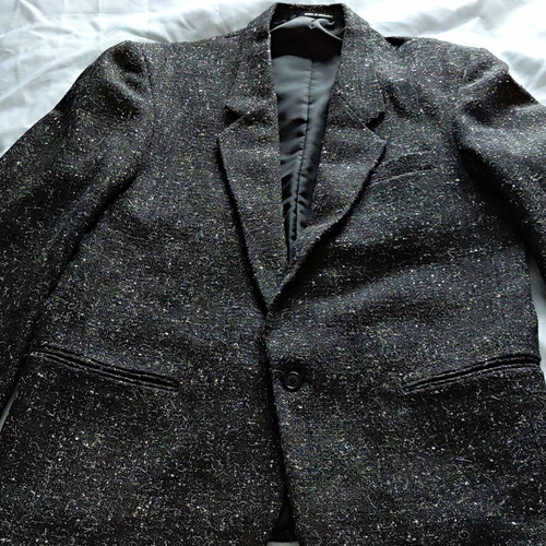 Men grey black tweed - men's, grey/black
