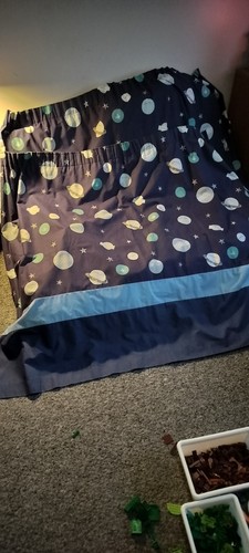 Blackout space themed curtains - space,