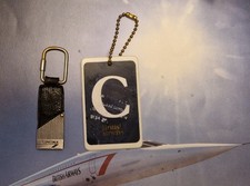 Concorde - Sterling Silver & Leather Hallmarked Keyring and an extra keyring...
