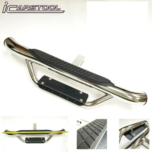Chrome steel tow hitch step - chrome,