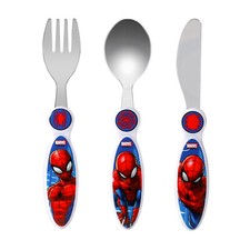 Spiderman Children's Kids 3pcs Cutlery Set - Knife, Fork and Spoon, Reusable