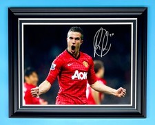 Robin Van Persie Signed Photo Framed & COA Autograph Football Man United Poster