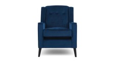 DFS Skyla Wing-Back Occasional Accent Armchair Royal Blue RRP £599