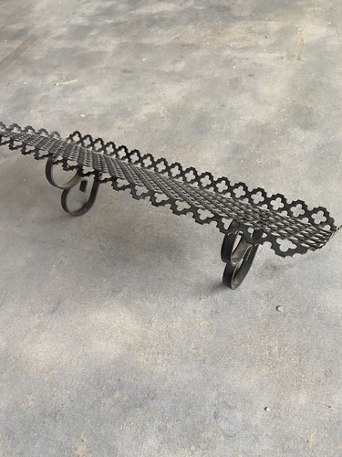 Vintage mcm lattice metal - metal, wall