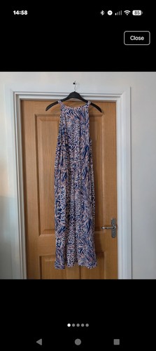Sosandar pink navy - maxi, dress