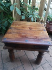 Solid Indian Sheesham Wood Small THAKAT Side Coffee Table  