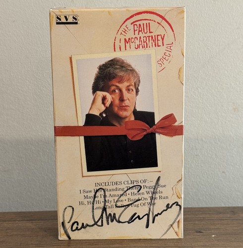 Paul mccartney signed vhs tape - paul,