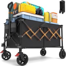 Foldable Wagon Cart Heavy Duty -AUCTION- Trolley with Adjustable Handle-