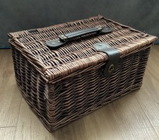 M&S Wicker Basket Hinged Lid