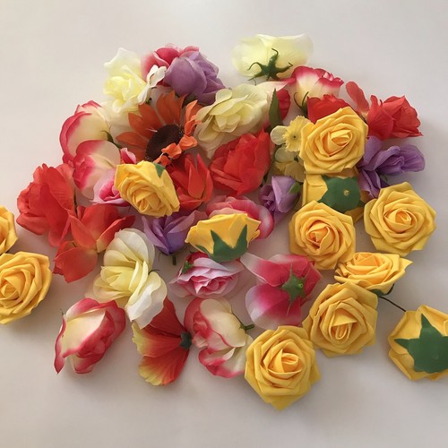 Lot faux flowers craft - 40,