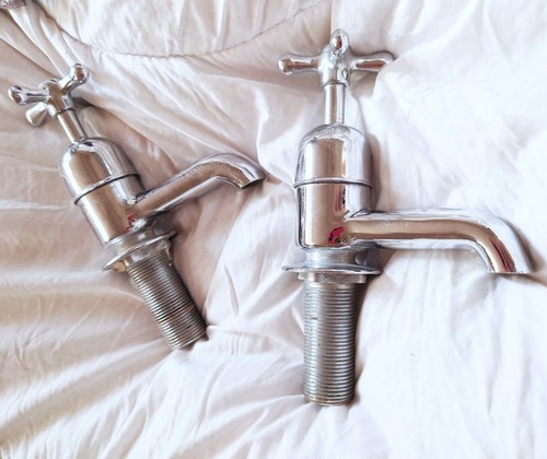Antique chrome covered brass - chrome,