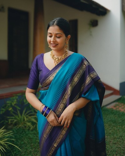 Indian cotton saree with - indian,