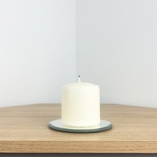 Glass Candle Plate Coaster Surface Protector Holder Pillar Tea Light Tray Holder