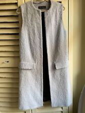 Zara light blue mohair Blend sleeveless coat (medium)