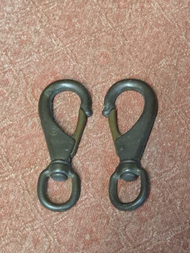 Vtg bronze boat hook clip - #3,