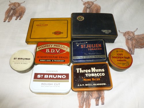 Vintage tobacco tins job - tobacco,