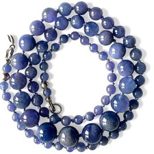 Vintage Tanzanite Necklace Classic Purple Gemstone Sterling Silver Jewellery