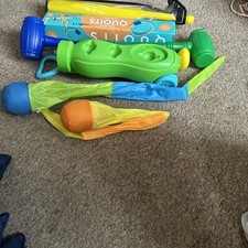 Bundle of Children toys Cricket Set, Quoits set and others all used 