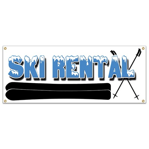 Ski rental banner - ski,